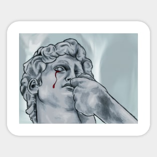 David crying Sticker